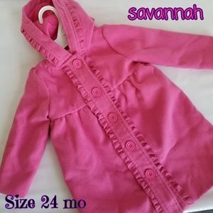 Savannah baby girl long winter coat Size 24 mo